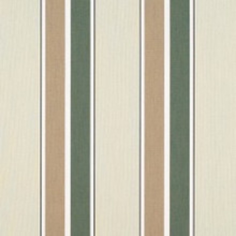 Sunbrella Fabric 4959 Fern / Heather Beige Blockstripe