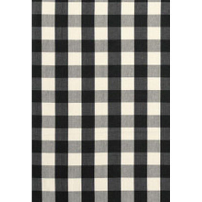 Schumacher Fabric Camden Cotton Check Ebony 63042