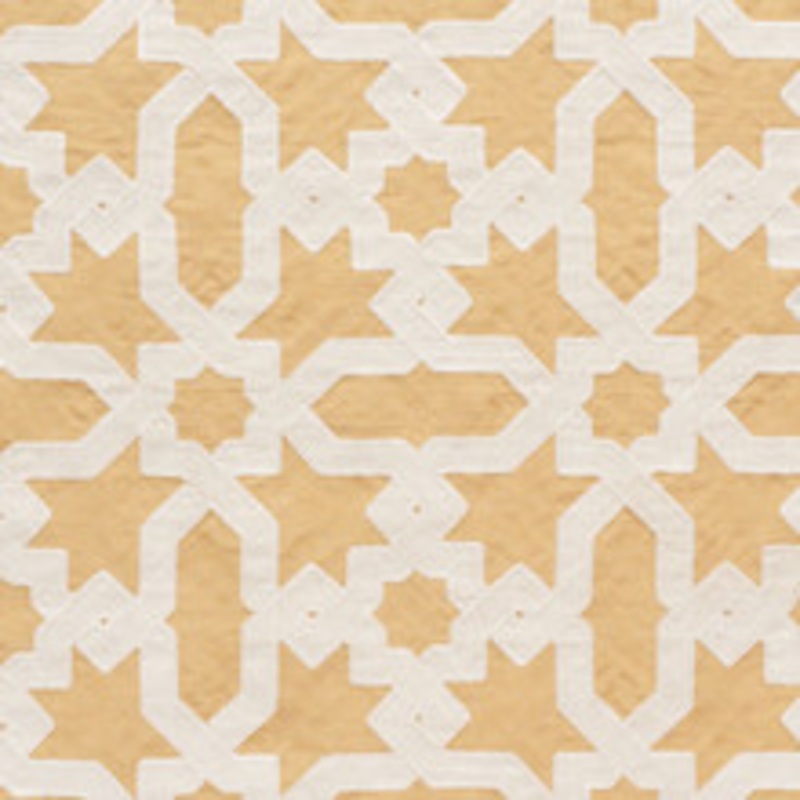 Schumacher Fabric Cordoba Embroidery Ochre 67575