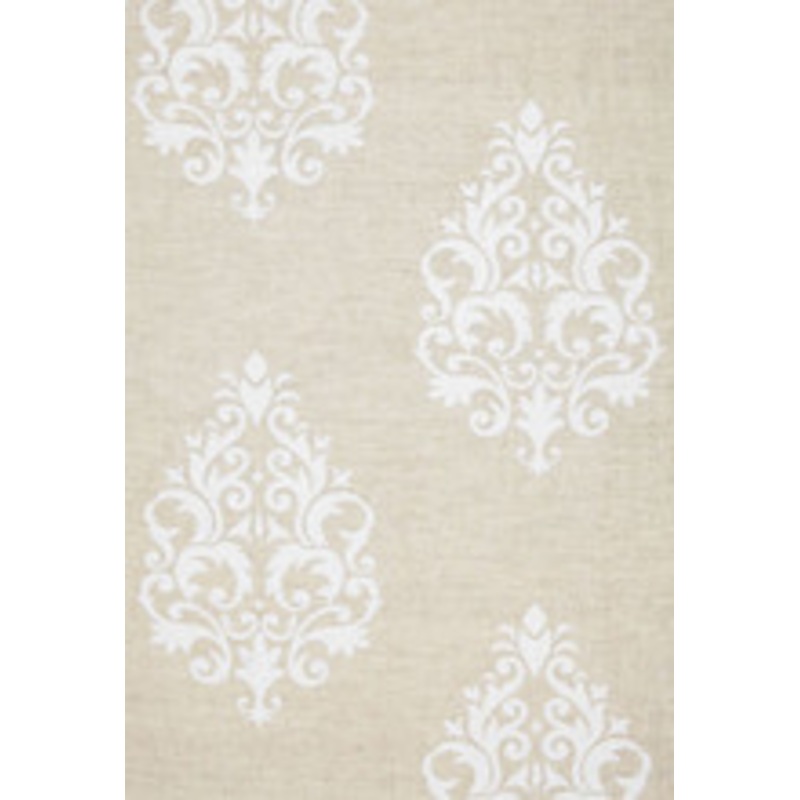 Schumacher Fabric Belfort Linen Applique Linen 65100