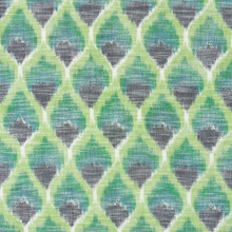 Schumacher Fabric Odisha Ikat Greens 72640
