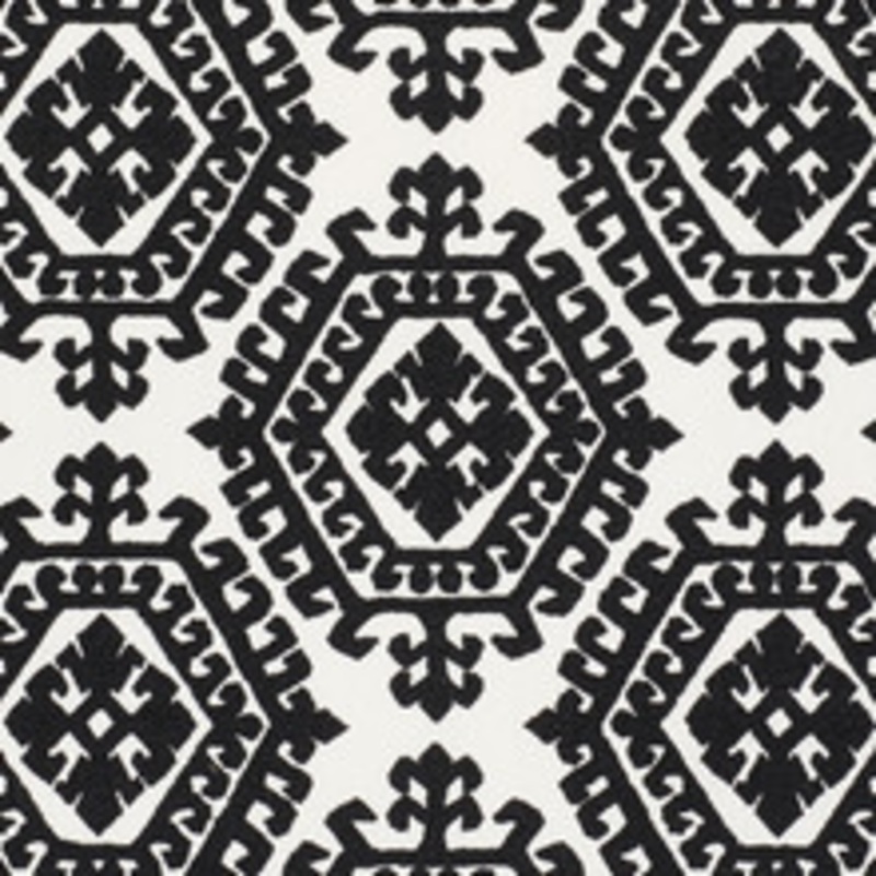 Schumacher Fabric Omar Embroidery Black 71942