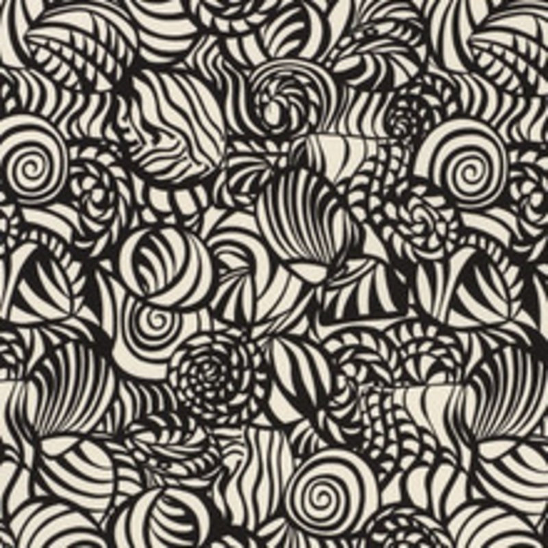 Schumacher Fabric Seashells Black 176681
