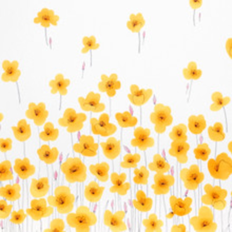 Schumacher Fabric Wild Poppies Orange 178390