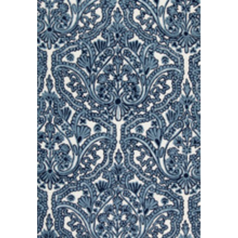 Schumacher Fabric Claremont Crewel Embroidery Delft 64310