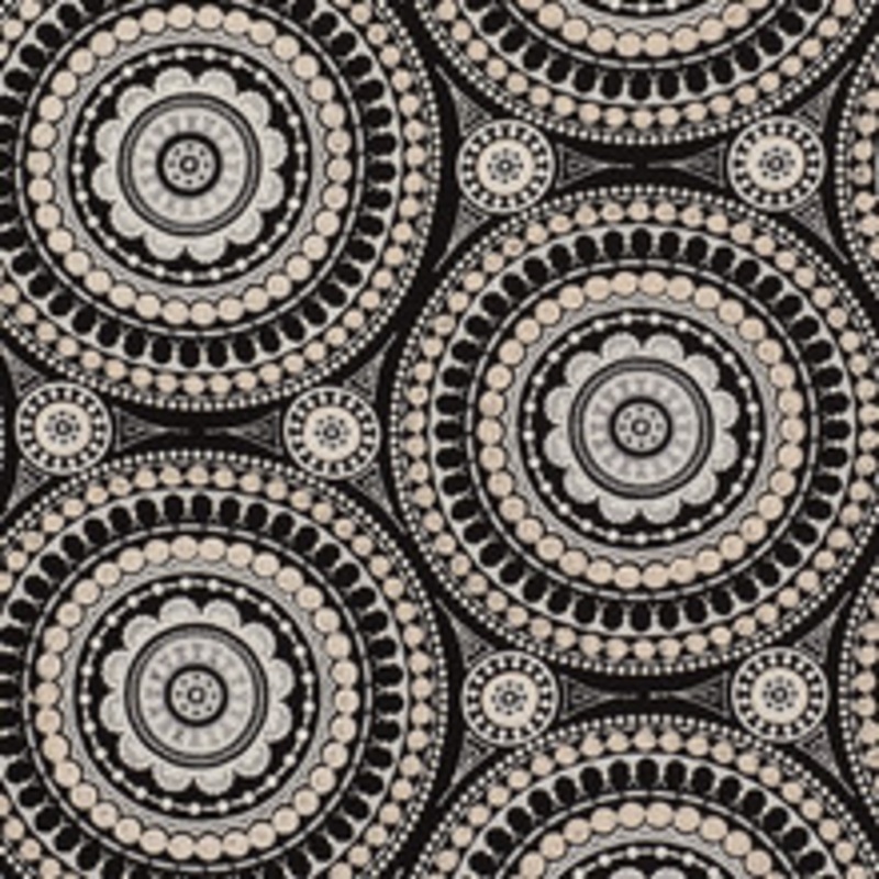 Schumacher Fabric Idris Embroidery Black & Ivory 71953