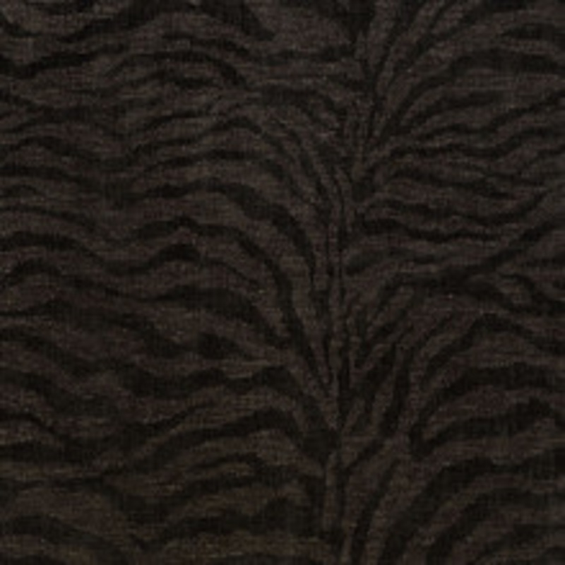 Schumacher Fabric Tiger Chenille Charcoal 70512