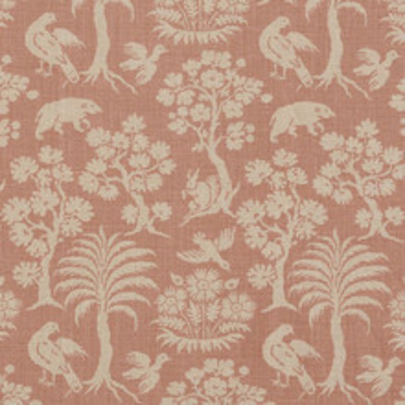 Schumacher Fabric Woodland Silhouette Blush 176170