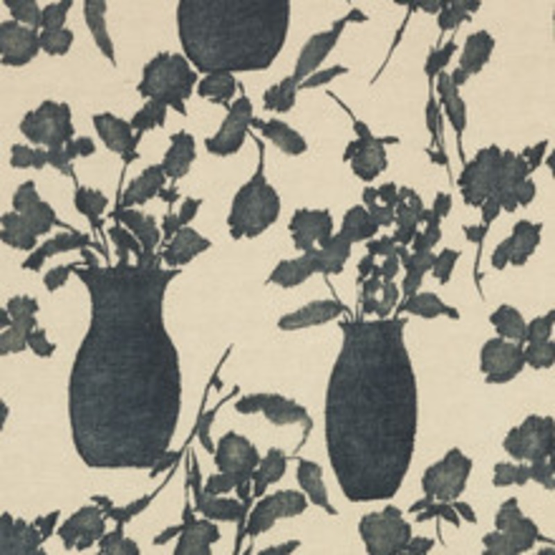 Schumacher Fabric Hugo Floral Faded Black 176242