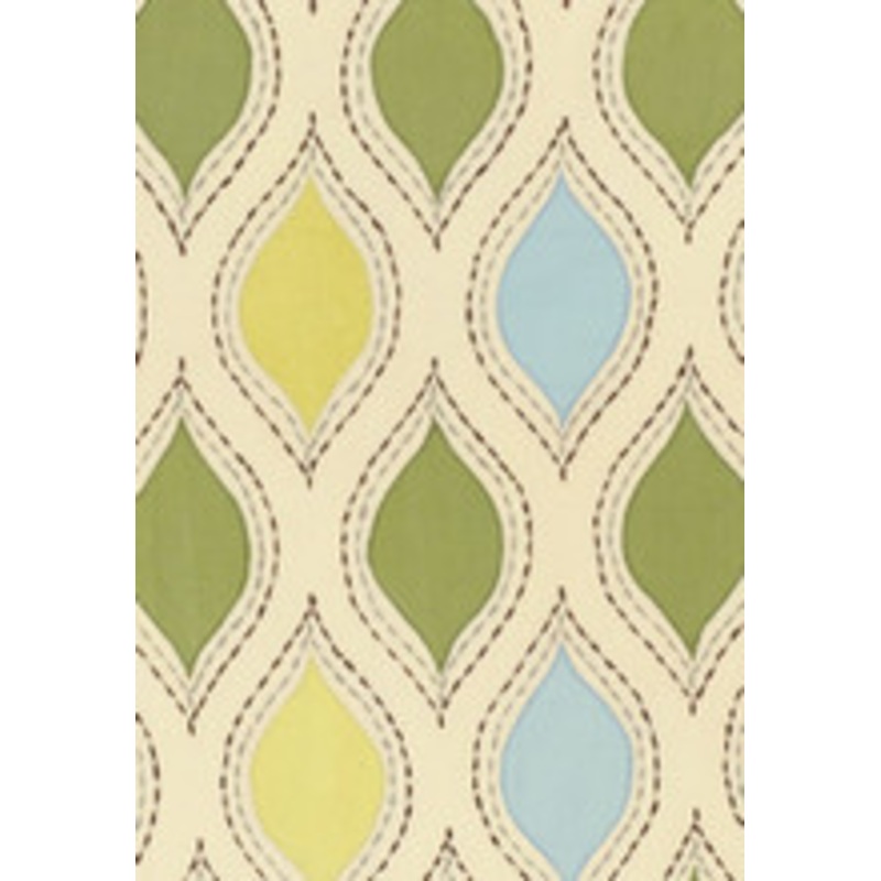 Schumacher Fabric Let’S Dance Chartreuse & Sky 54780