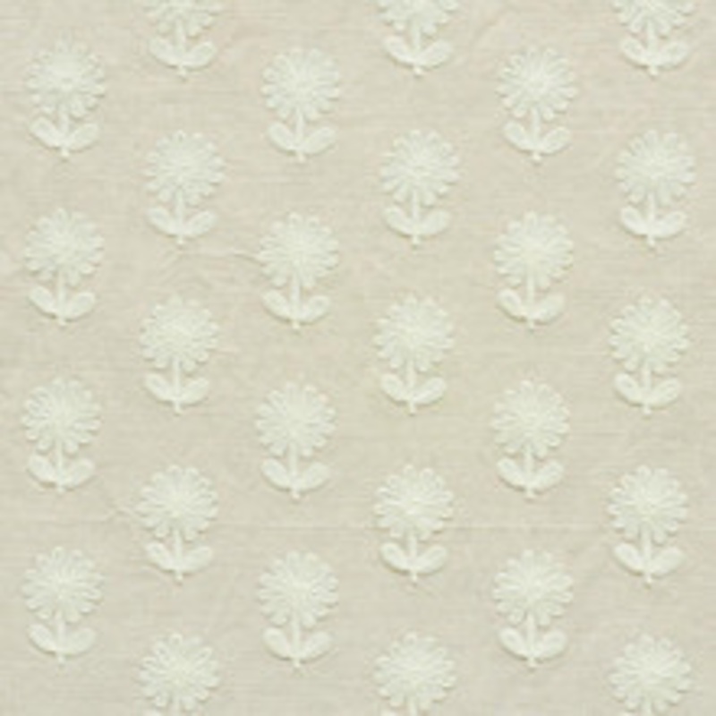 Schumacher Fabric Paley Embroidery Natural 73482