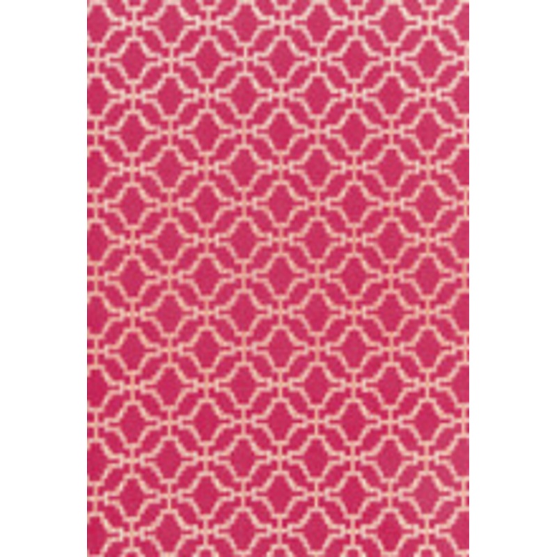 Schumacher Fabric Sarana Linen Embroidery Raspberry 67012