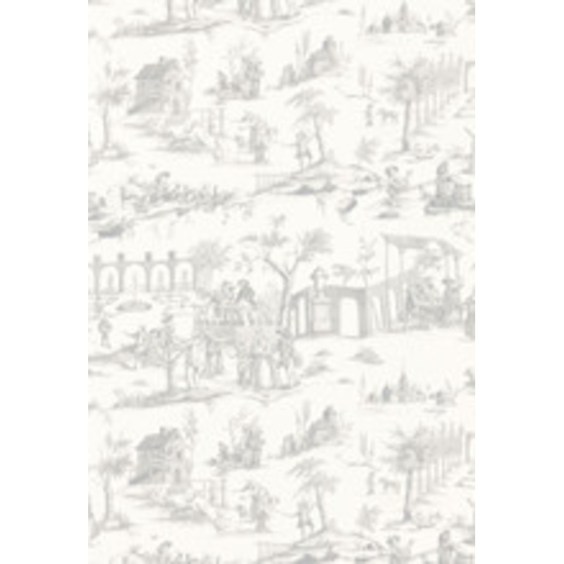 Schumacher Fabric Siena Toile Pewter 175171