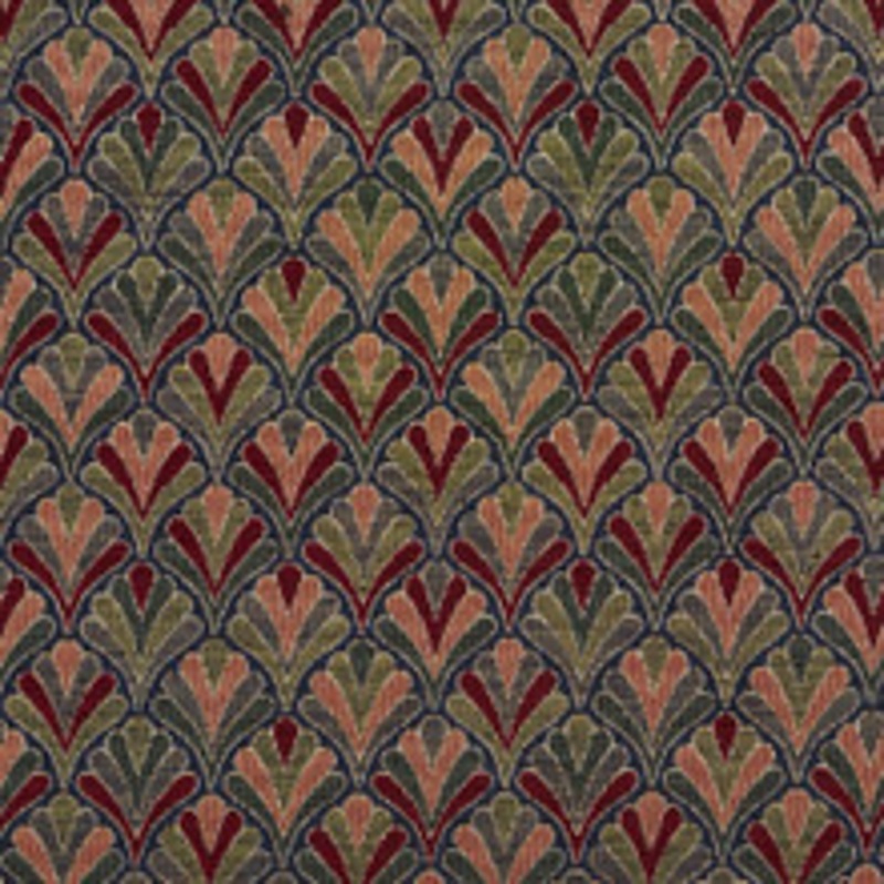 Charlotte Fabric 1975 Navy Fan
