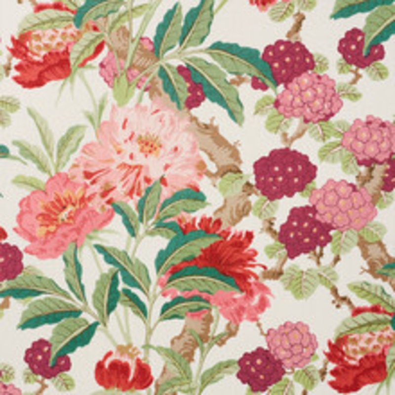 Schumacher Fabric Enchanted Garden Fuchsia 177392