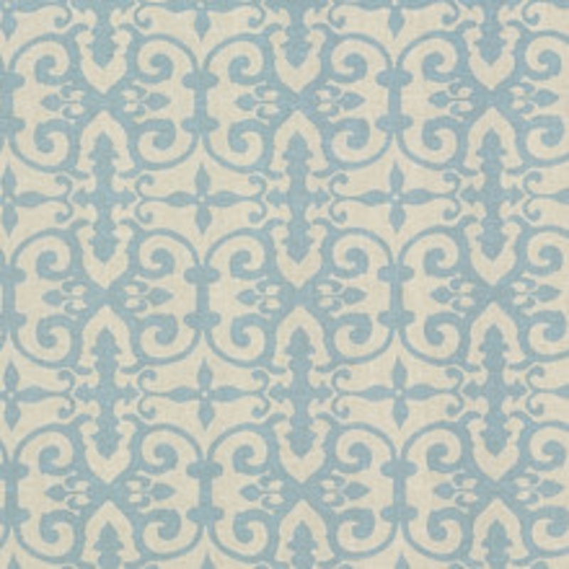 Schumacher Fabric Ferne Park Blue Fern001