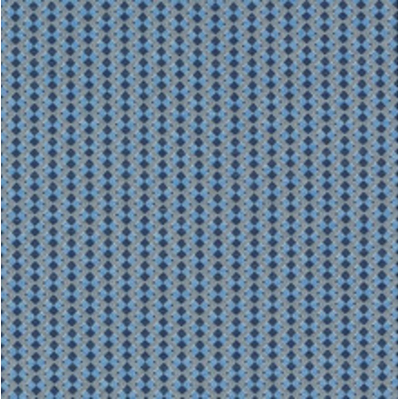 Schumacher Fabric Huxley Tile Blue 69872