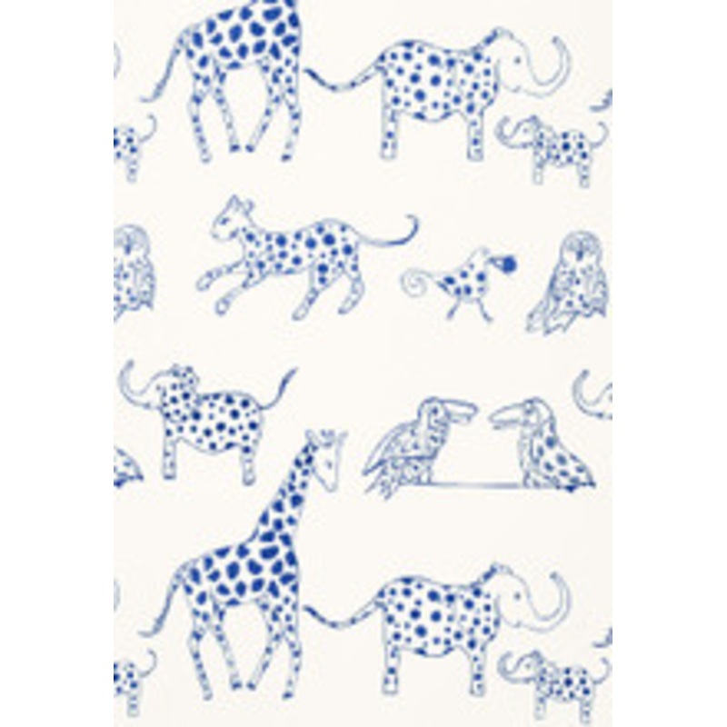 Schumacher Fabric Jungle Jubilee Blueberry 66250