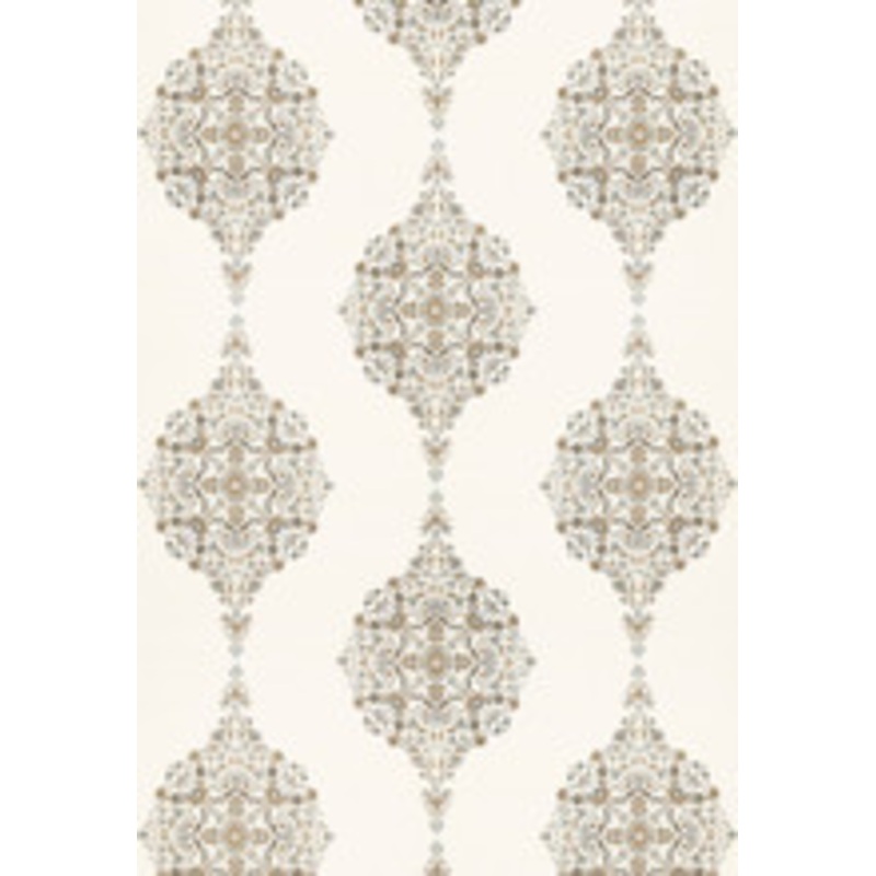 Schumacher Fabric Mehndi Linen Print Flax 175320