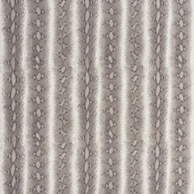 Schumacher Fabric Snake Rattle & Roll Linen Ash 176351