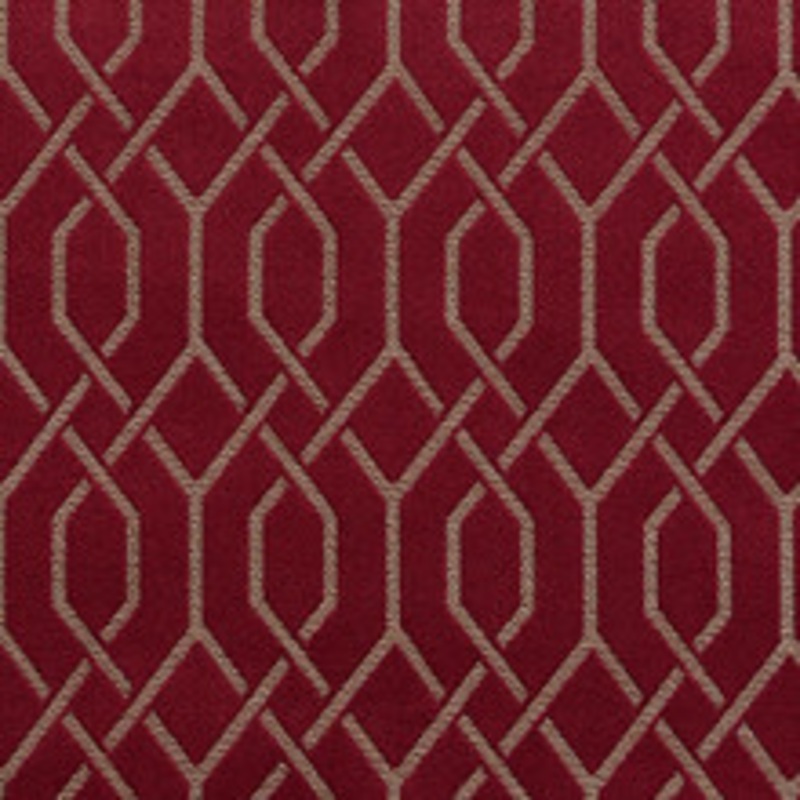 Charlotte Fabric D182 Merlot Lattice