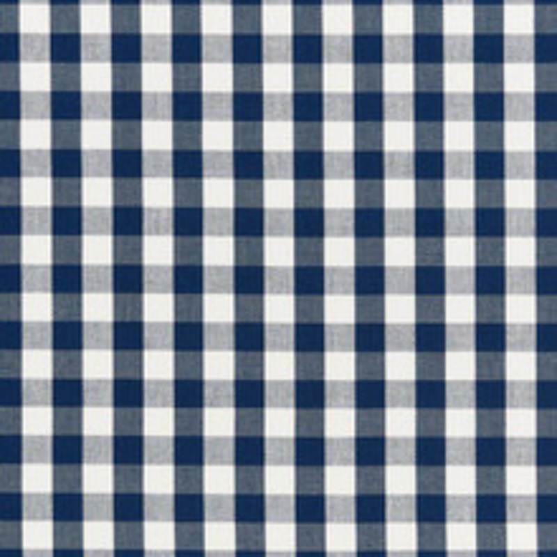 Schumacher Fabric Elton Cotton Check Navy 63063