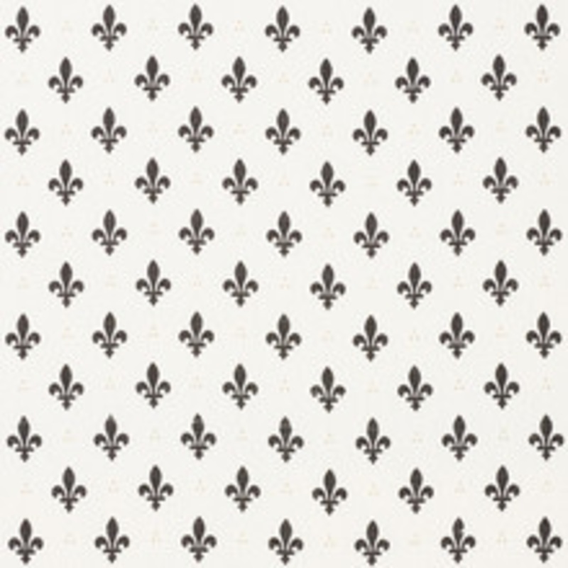 Schumacher Fabric Fleur De Lis Charcoal 176962