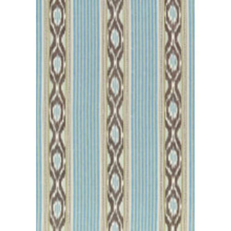 Schumacher Fabric Madagascar Ikat Stripe Oasis 65720