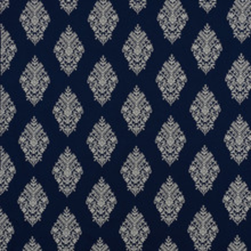 Schumacher Fabric Zinda Embroidery Navy 70222