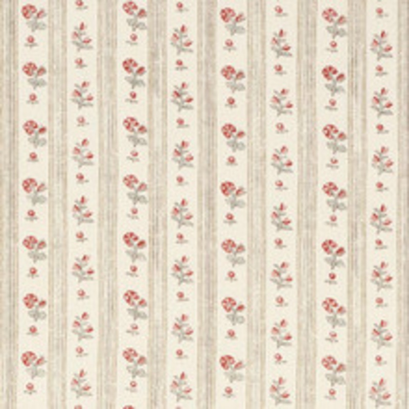 Schumacher Fabric Cabanon Stripe Rouge 175960