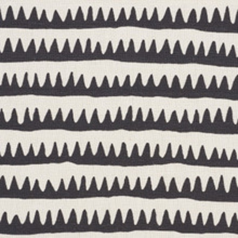Schumacher Fabric Corfu Stripe Black 177971