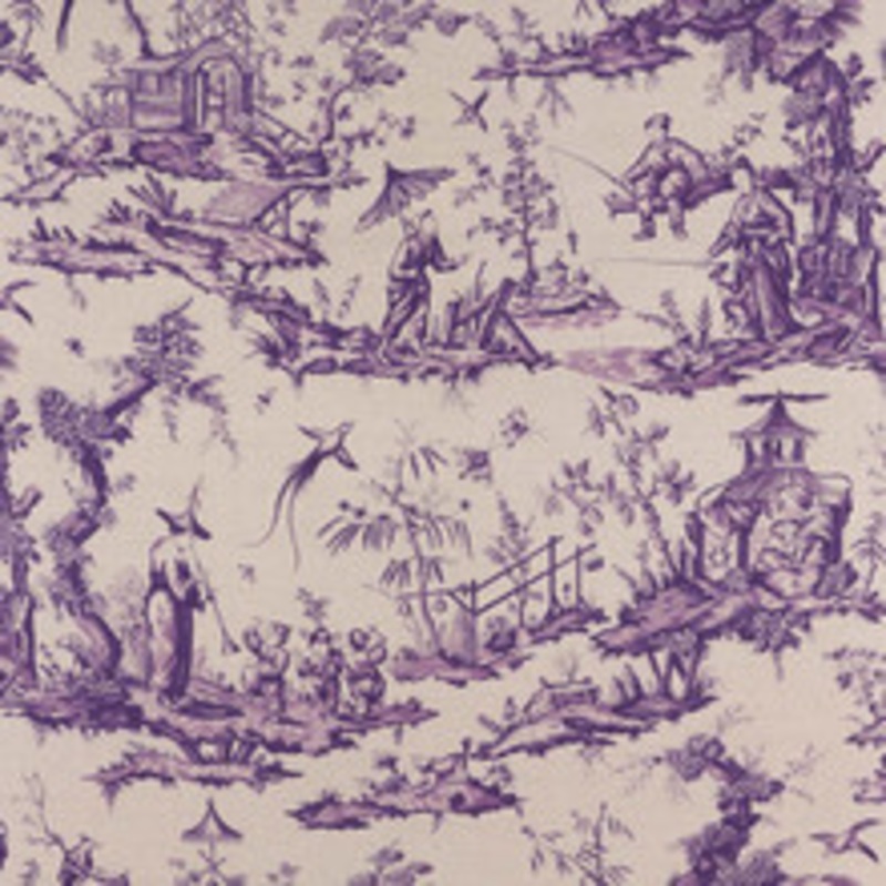 Schumacher Fabric Shengyou Toile Iris 175801