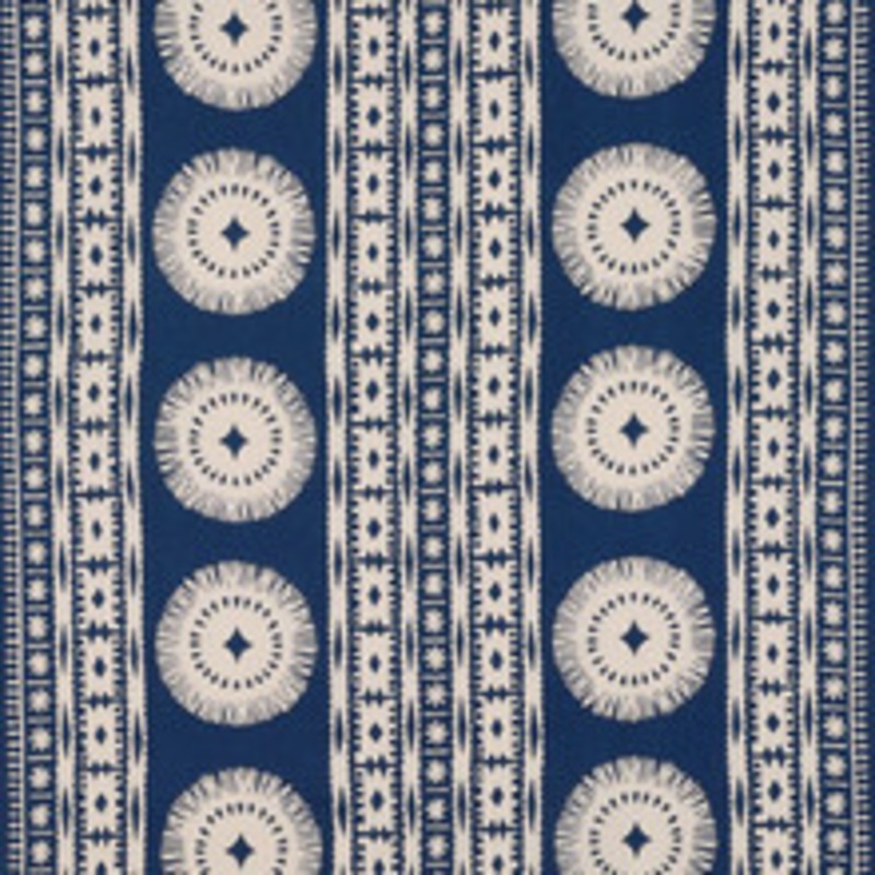 Schumacher Fabric Bora Bora Print Marine 175841