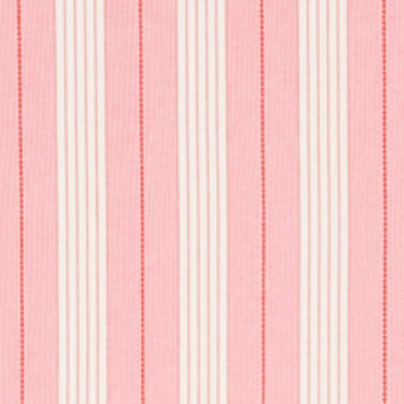 Schumacher Fabric Audrey Stripe Pink & Red 71374