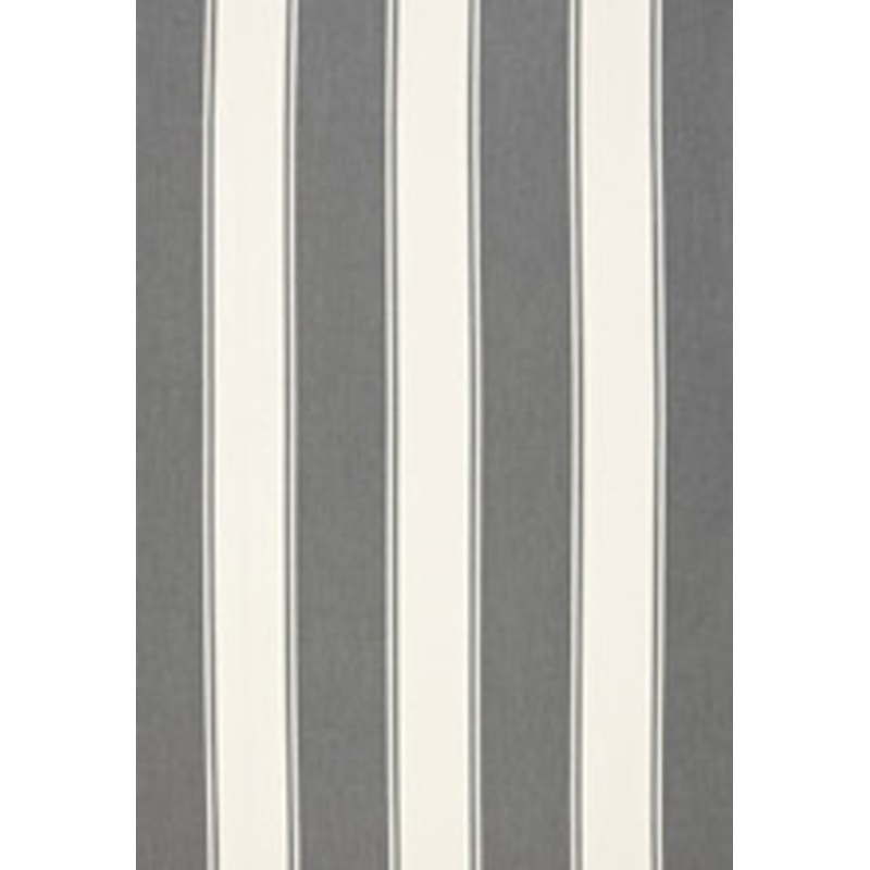 Schumacher Fabric Cannes Awning Stripe Oxford Grey 65890