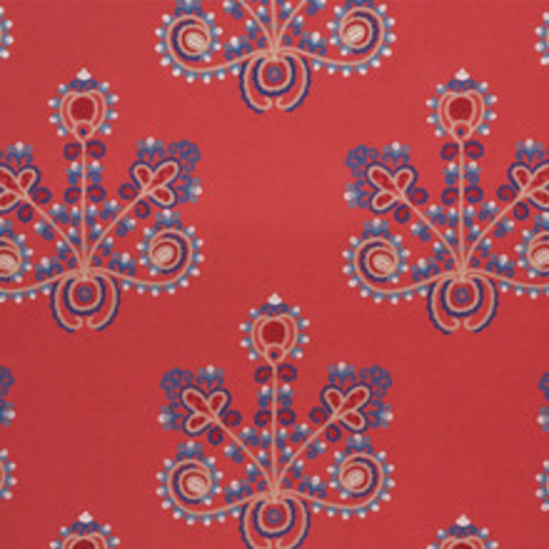 Schumacher Fabric Estrella Vermilion 74451