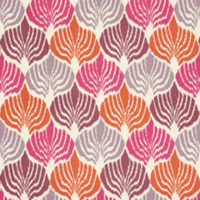 Schumacher Fabric Kimono Ikat Berry 72590