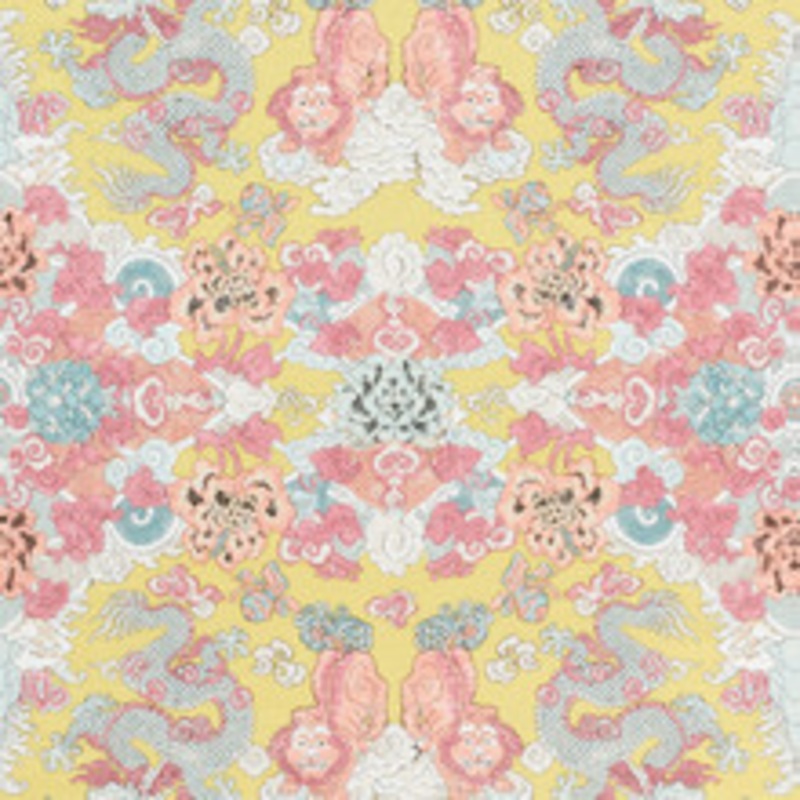 Schumacher Fabric Magic Mountain Dragon Yellow 178052