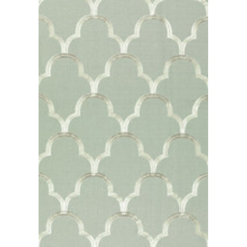 Schumacher Fabric Scallop Embroidery Mineral 64320