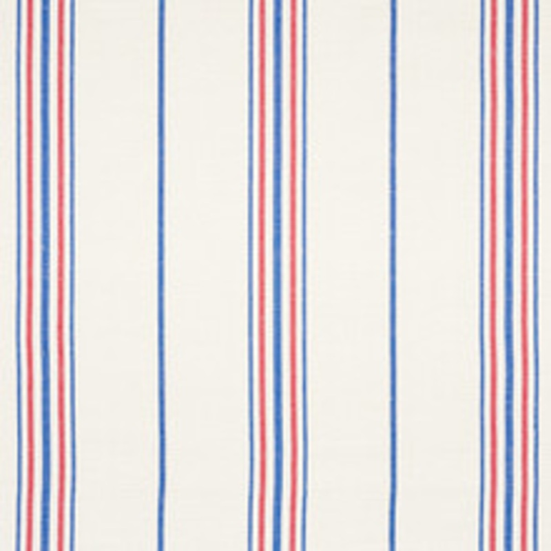 Schumacher Fabric Scarset Stripe Blue & Red 75261