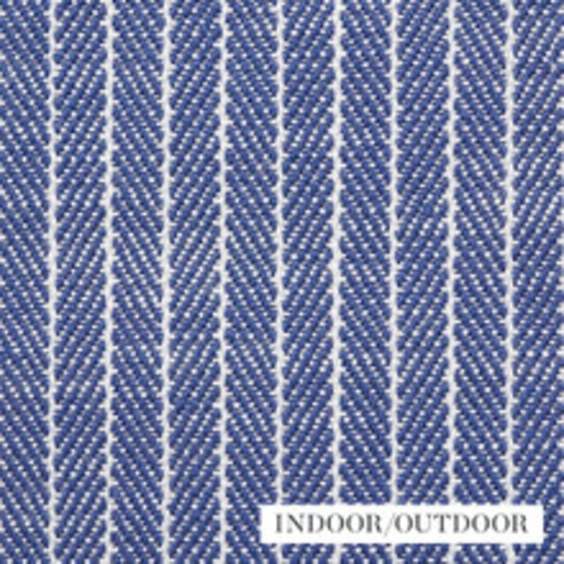Schumacher Fabric Garter Stripe Blue 76672