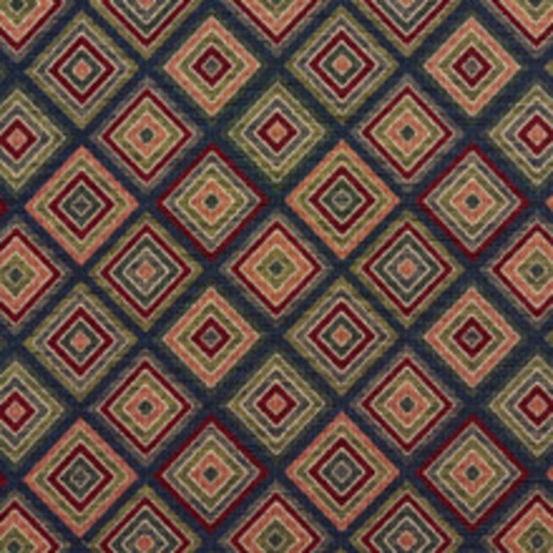 Charlotte Fabric 1967 Navy Diamond