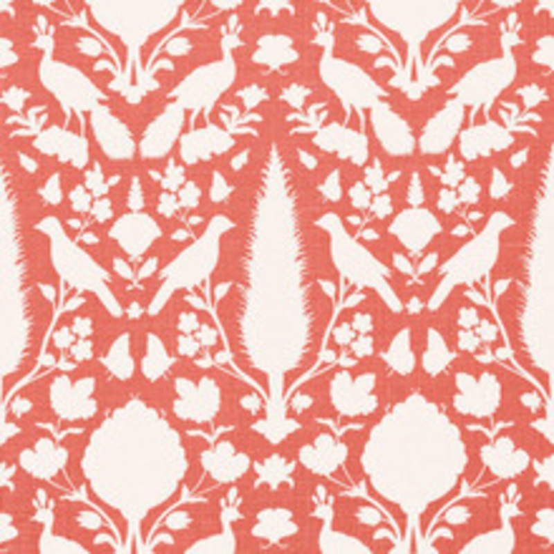 Schumacher Fabric Chenonceau Coral 173564