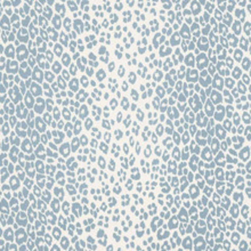 Schumacher Fabric Iconic Leopard Sky 176453