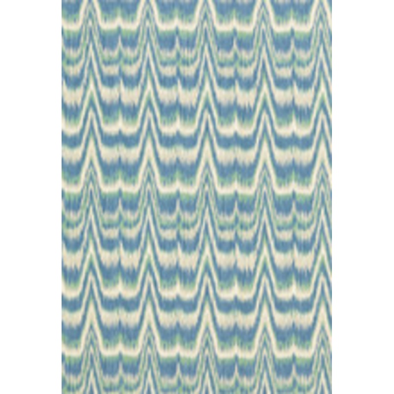 Schumacher Fabric Kamalia Ikat Print Aegean 175120