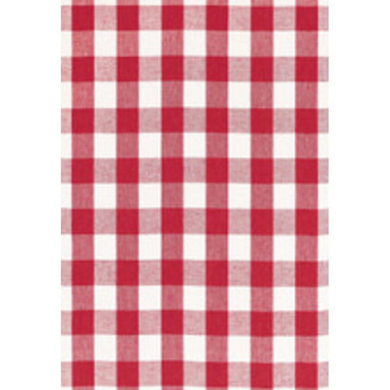 Schumacher Fabric Key West Check Cherry 68011