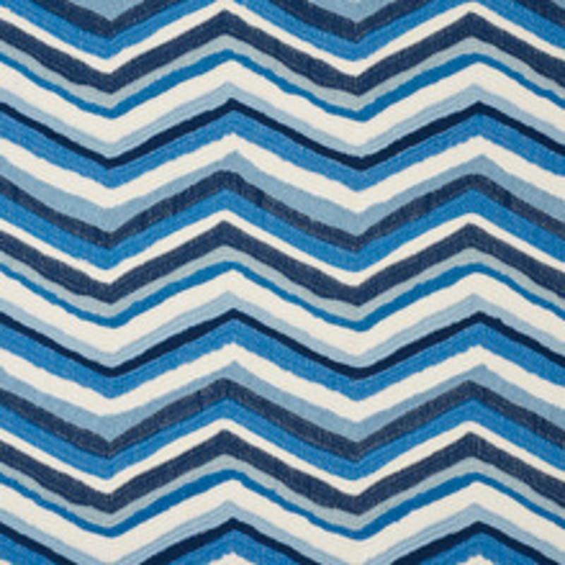 Schumacher Fabric Shasta Embroidery Blue 72471