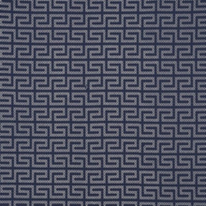 Schumacher Fabric A Maze Embroidery Navy 70233