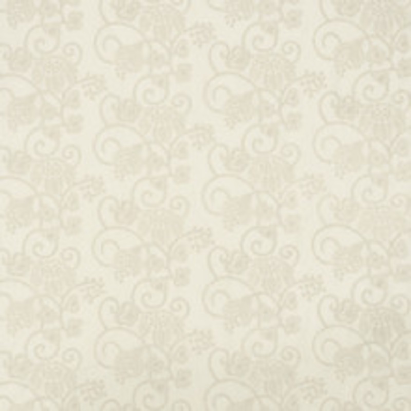 Schumacher Fabric Calliope Embroidery Ivory 70180