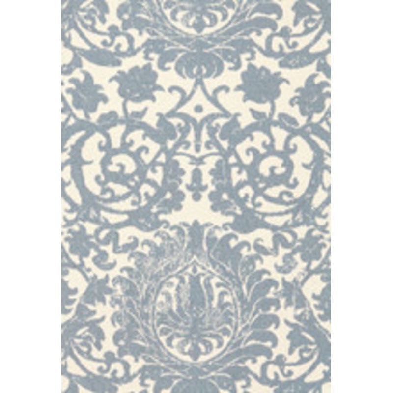Schumacher Fabric Arezzo Linen Damask Azure 66361